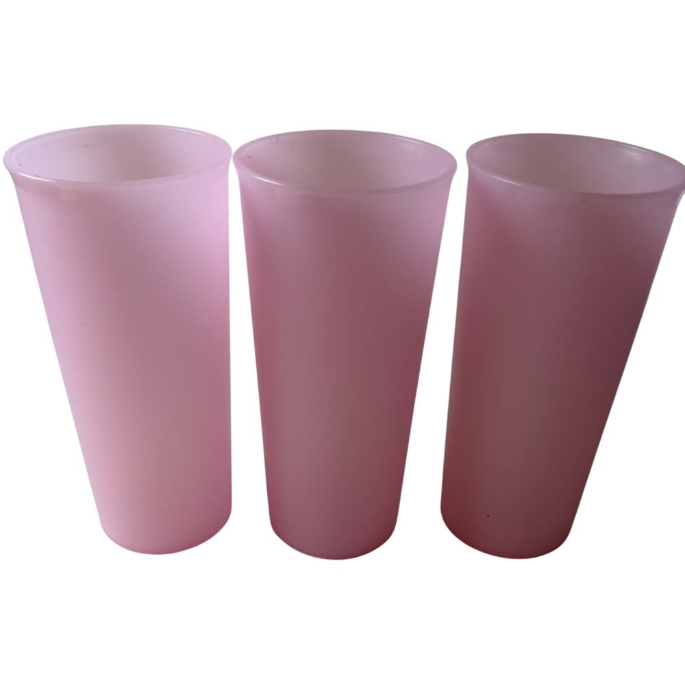 Vintage Tupperware Tumblers Lot of 11 Retro Plastic Cups Pink Purple Orange - Picture 4 of 7